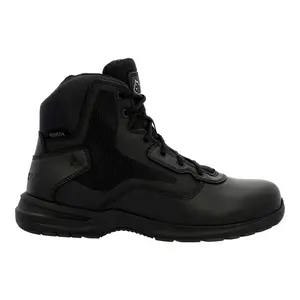 Rocky Cadet Side Zip 6" RKD0104 Mens Black Leather Lace Up Tactical Boots