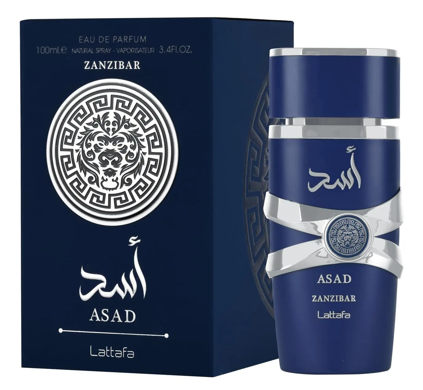 Lattafa Asad Zanzibar for Men 3.4 Ounce (100ml) Eau De Parfum Spray Perfume Fragrance Vanilla Coconut, Aromatic Cologne, Scented Perfume