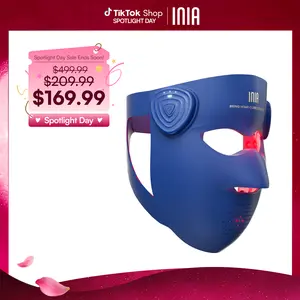 INIA GLOW 940 nm 4D LED Mask – Dual NIR 940 + 850 nm Deep Penetration for Deeper Repair, Visible Lift & Lasting Radiance, 4D Fit for Jawline Lift & Firm, Cooling Therapy, Wireless Comfort, Mother's Day Special Gift