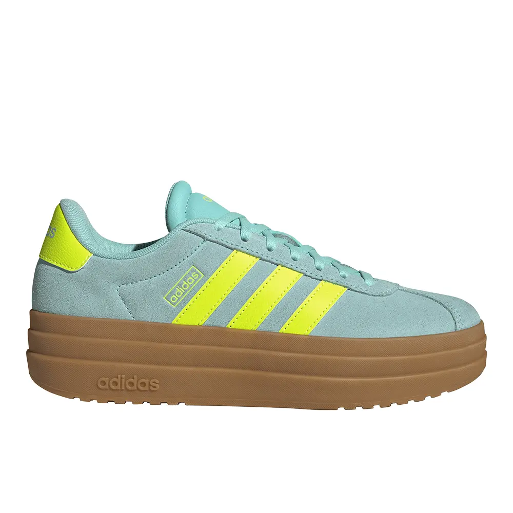 adidas Womens Vl Court Bold Lace Up Sneakers Shoes Casual - Green