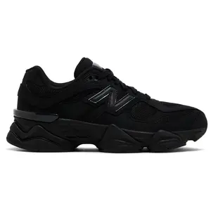New Balance 9060 Triple Black (GS) All Black Fashion Sneaker Closed Trainer
