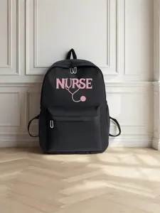 Backpack with 'dance' Letter Print and Bow, Casual Street Style, Unisex Design, Perfect for Students and Commuters