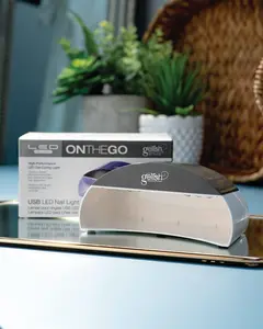 Gelish MINI On The Go LED Light for Gel Nails – Portable LED Nail Lamp for Manicure & Pedicure, 45-Second Curing, USB Powered, Lightweight, Professional Quality, Nail Light, Gel Lamp.