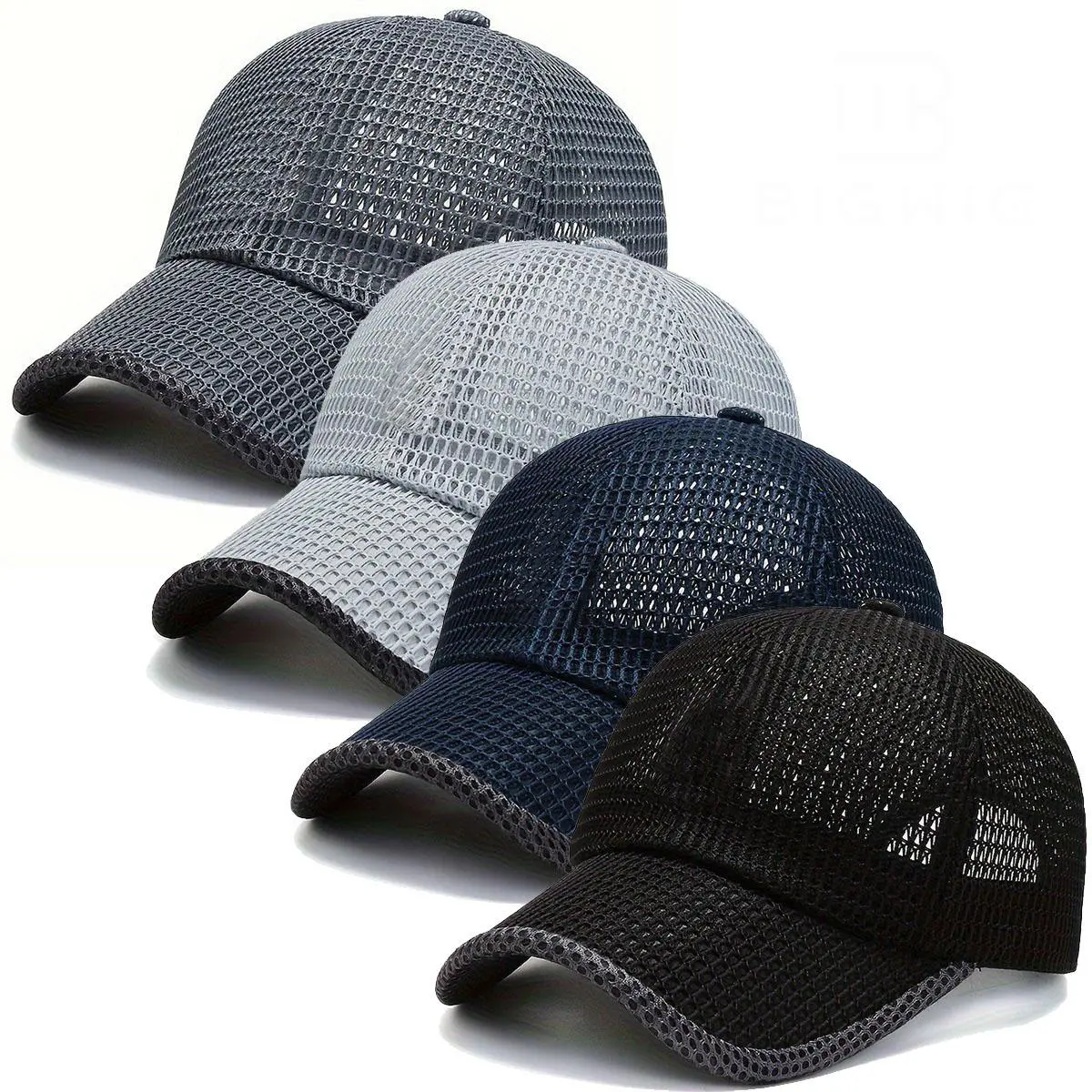 Men's 3-Pack Premium Quality Trucker Hats, Breathable Mesh Duck Tongue Cap, Sunscreen Outdoor Sports Accessory for Summer, Universal Adult Sports Outdoor Hat, Guys' Gift, Breathable Cap, Premium Quality Hats