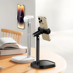UGIFT Adjustable Height & Angle | Universal Clamp for 3.5"-6.9" Phones | Perfect for Live Streaming, Overhead Shots & Selfies | Sleek Desktop Design for Home or Office