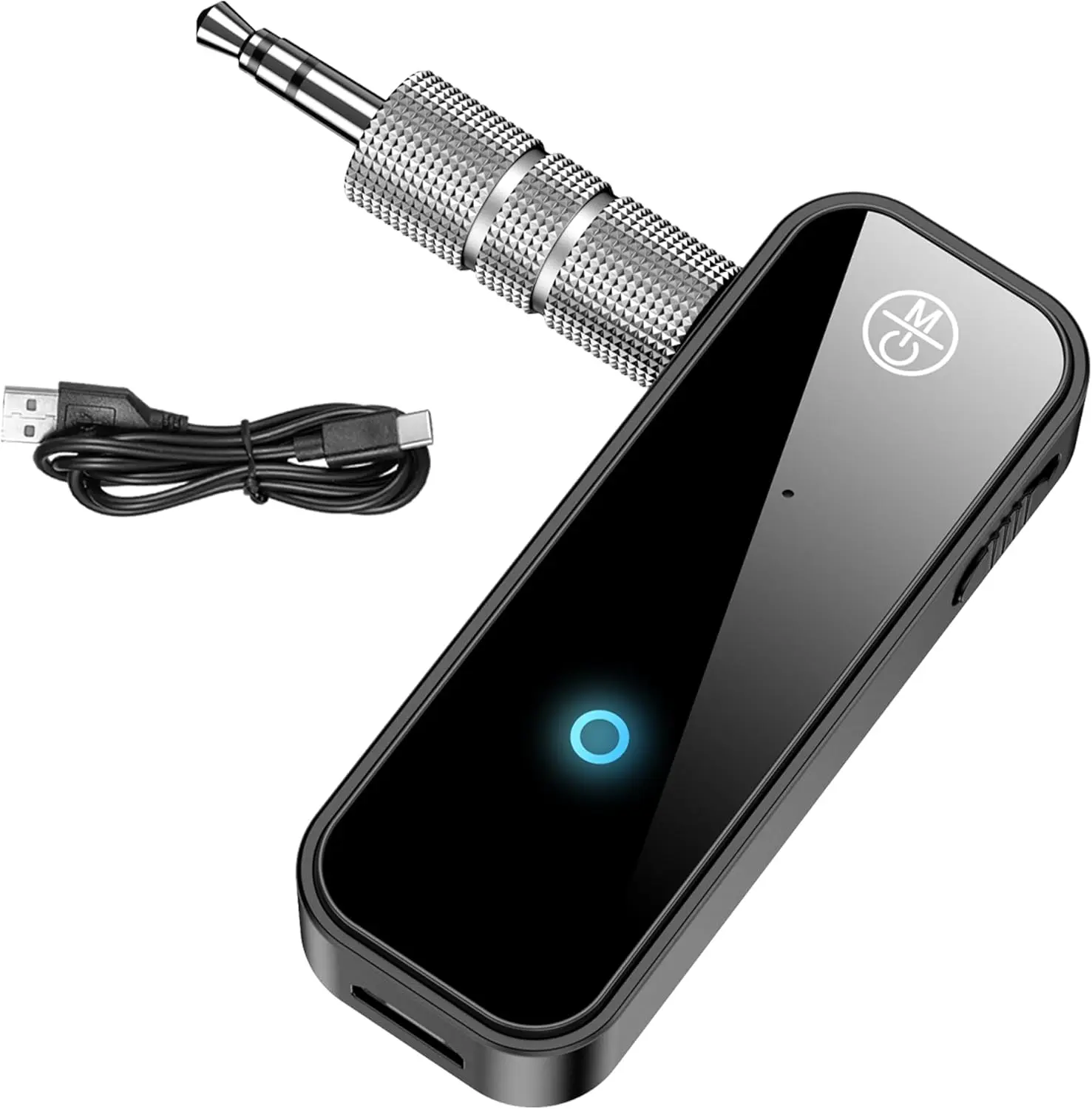 Auxiliary Aux Bluetooth . Adapter for Car,  in  Bluetooth Receiver Transmitter, .mm Jack Wireless Audio Adapter Dongle for TV Headphone PC Speaker Amplifier Home Stereo System, with Microphone