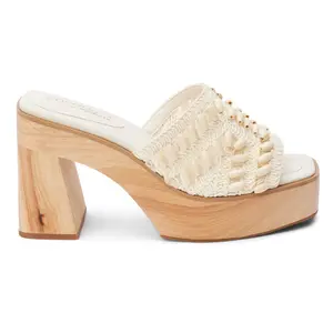 COCONUTS by Matisse Womens Glenn Block Platform Casual Sandals Casual High Heel 3" & Up - Beige