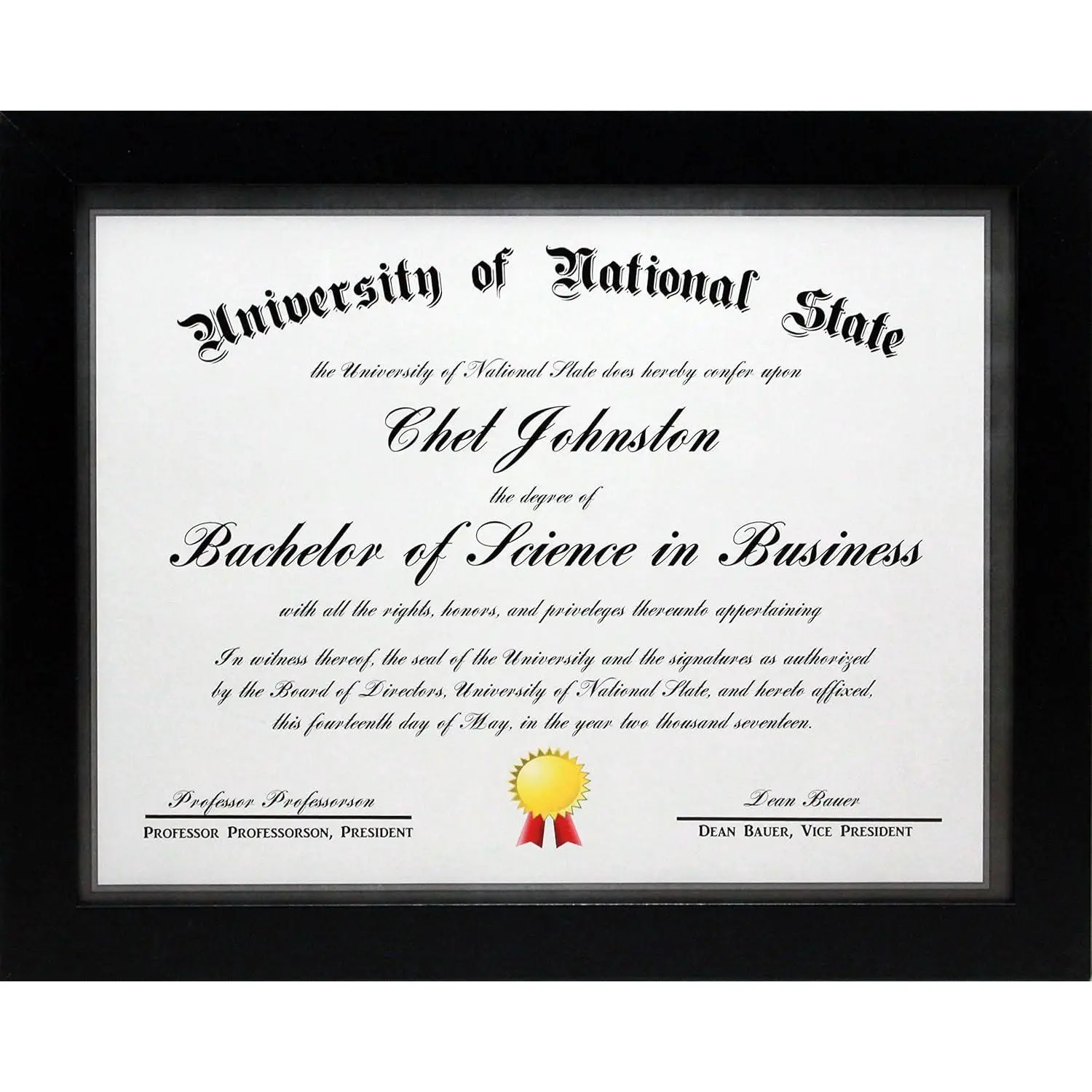 Classic 8.5x11 Black Wide Molding Wall Gallery Frame - Home Supplies - for Certificates, Diplomas, Photos - Includes Smooth Built-to-Last Hanging Hardware, Desktop Easel, Glass, Gift Box - Ideal Home Decor Gift