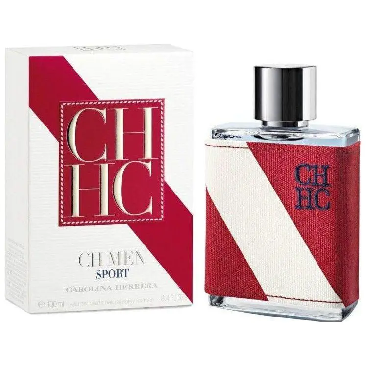 Carolina Herrera CH Men Sport Eau de Toilette - Aromatic Woody Men's Cologne with Bergamot-Sage, Citrus Notes & Fresh Aquatic Base, 3.4 fl oz