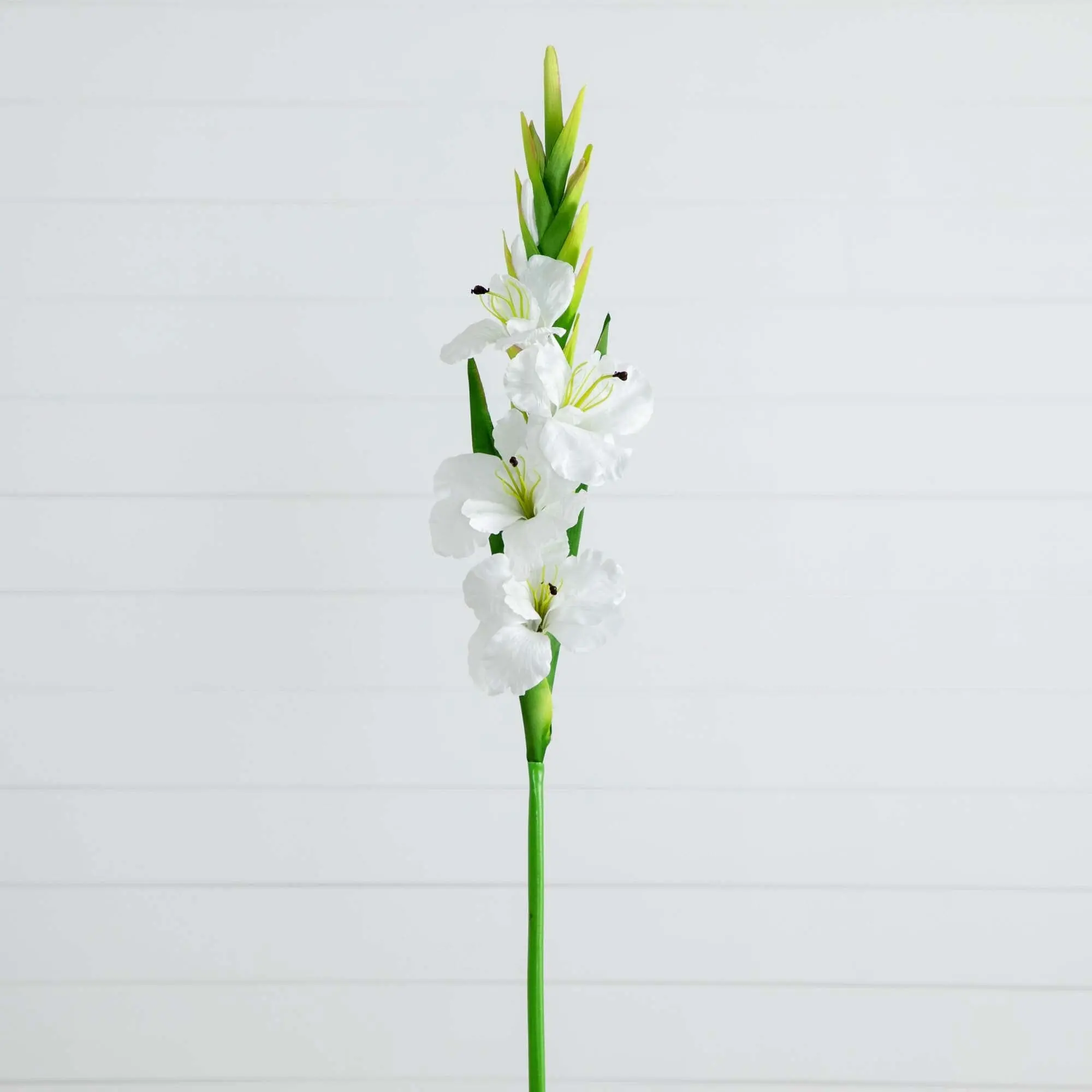 High-Quality Silk Artificial Gladiolus Flower Stems Set - 45 in Bold Blooms Artificial Flower Bouquet, 3-Piece Fully Wired Floral Decor for Kitchen Home Decor