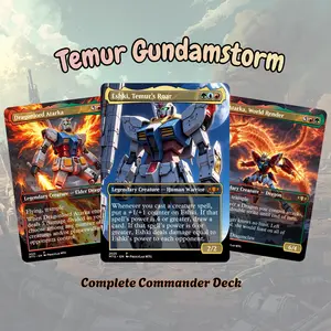 MTG Proxy 100+ Card Commander Deck - Temur Gundamstorm Complete Magic Style Build Ready to Play EDH Strategy Deck Perfect Gift for Card Players and Collectors