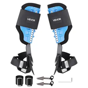 【FathersDayGift】VEVOR Tree Climbing Spikes, Height-Adjustable Tree Climbing Gear with Straps & Padding Cushion, 350 lbs Load Capacity, Heavy Duty Steel Climb Spurs Arborist Equipment for Fruit Picking Hunting