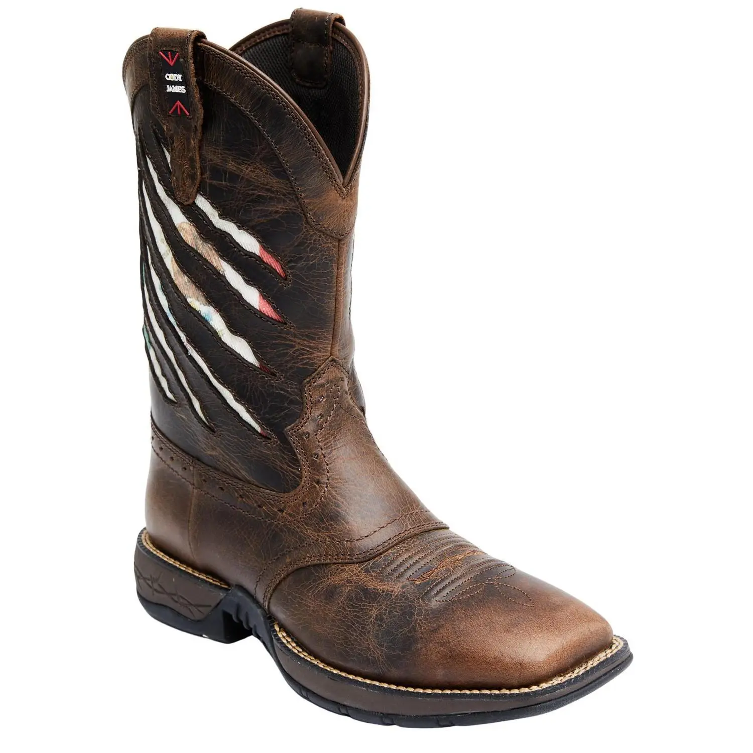Cody James Men's Scratch Mexico Flag Lite Performance Western Boot Broad - Bcjsp21p4
