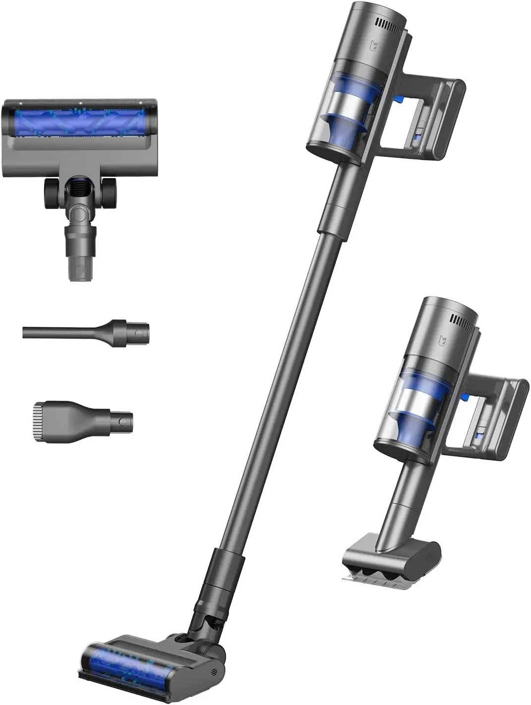 OSOTEK Cordless Vacuum Cleaner 450W 33KPa Powerful Suction,60mins Runtime,lightweight stickVacuum with LED Display,5-Stage Filter,Hard Floor,Short Pile Carpet,Pet Hair