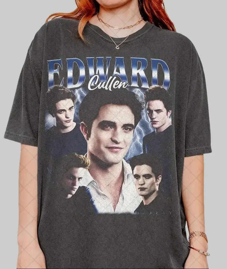 Comfort Color Edward Cullen Vintage T-Shirt, Edward  Bootleg Fan Tee T-Shirt, Gift For Woman and Man Unisex T-Shirt