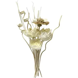 Reed Diffuser Sticks, Reed Diffuser Sticks Flowers, Reed Diffusers Set for Bathroom, Reeds Diffuser for Home, Bedroom Decor, Office,12Pcs, Natural Flower