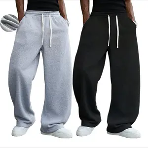 2PCS Uni-verS (unisex) Grey , Black sweatpants Classic Heavyweight Fleece Sweatpants For Men or women