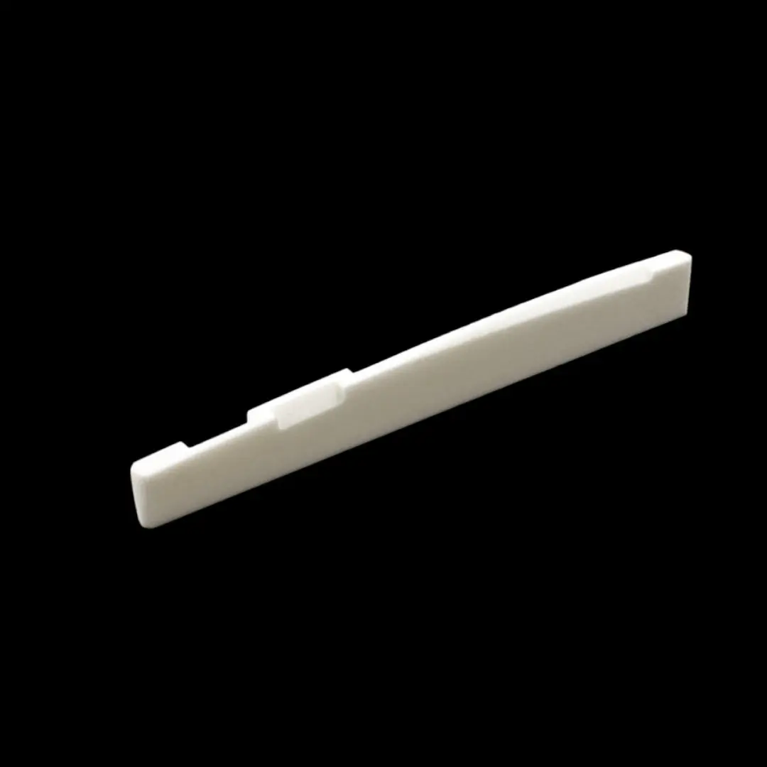 Allparts Compensated Bone Saddle with Radiused Top, Guitar Part for Acoustic Guitars, Guitar Parts
