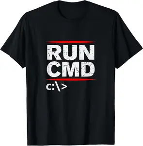 100% Cotton Admins Programmers Run CMD Gift T-Shirt