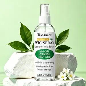 Synthetic Wig Leave-in Conditioner Spray, Cleans & Extends Wig Lifespan, pH 6, with Coconut Oil, Easy to Comb, Hydrating, Soft, Wig Treatment, Refreshing & Scent | 8.45 fl.oz