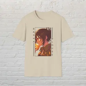 Sasha Blouse Anime Graphic T-Shirt, Attack On Titan Fan Apparel, Soft Modern Anime Tee, Gift, AoT