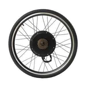 26 Inch 48V 1000W Electric Bike Conversion Kit Rear Hub Motor Brushless Gearless with Thumb Throttle for Mountain Bike Road Bike DIY eBike
