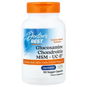 Doctor's Best Glucosamine, Chondroitin, MSM + UCII®, 90 Veggie Capsules