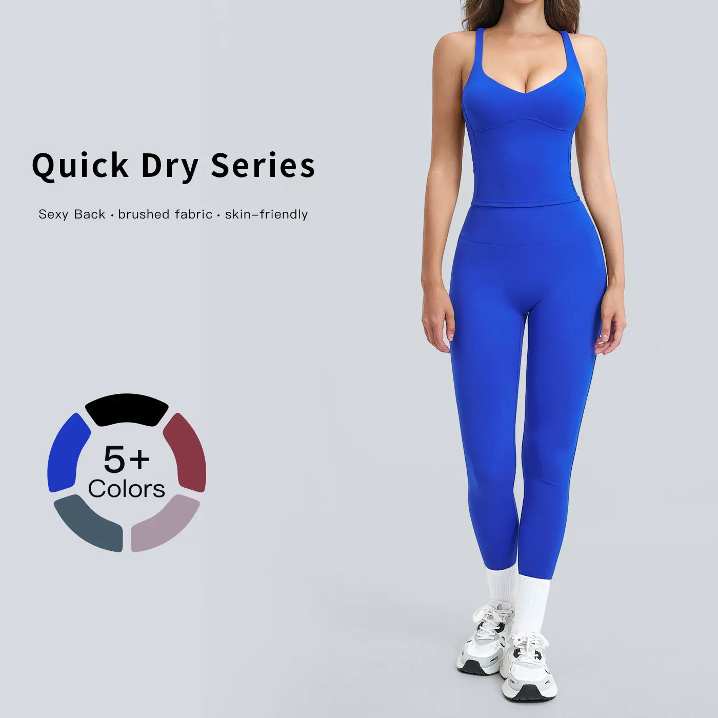 Tenwolf Women's 2-Piece Brushed Workout Set - Quick Dry Activewear for Yoga & Run, Workout Outfit Inspo, Activewear Workout Set, Female