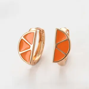 Orange Slice Hoop Earrings