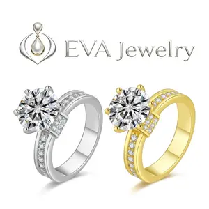 [EVA Jewelry] 925 Sterling Silver Synthetic Moissanite Ring