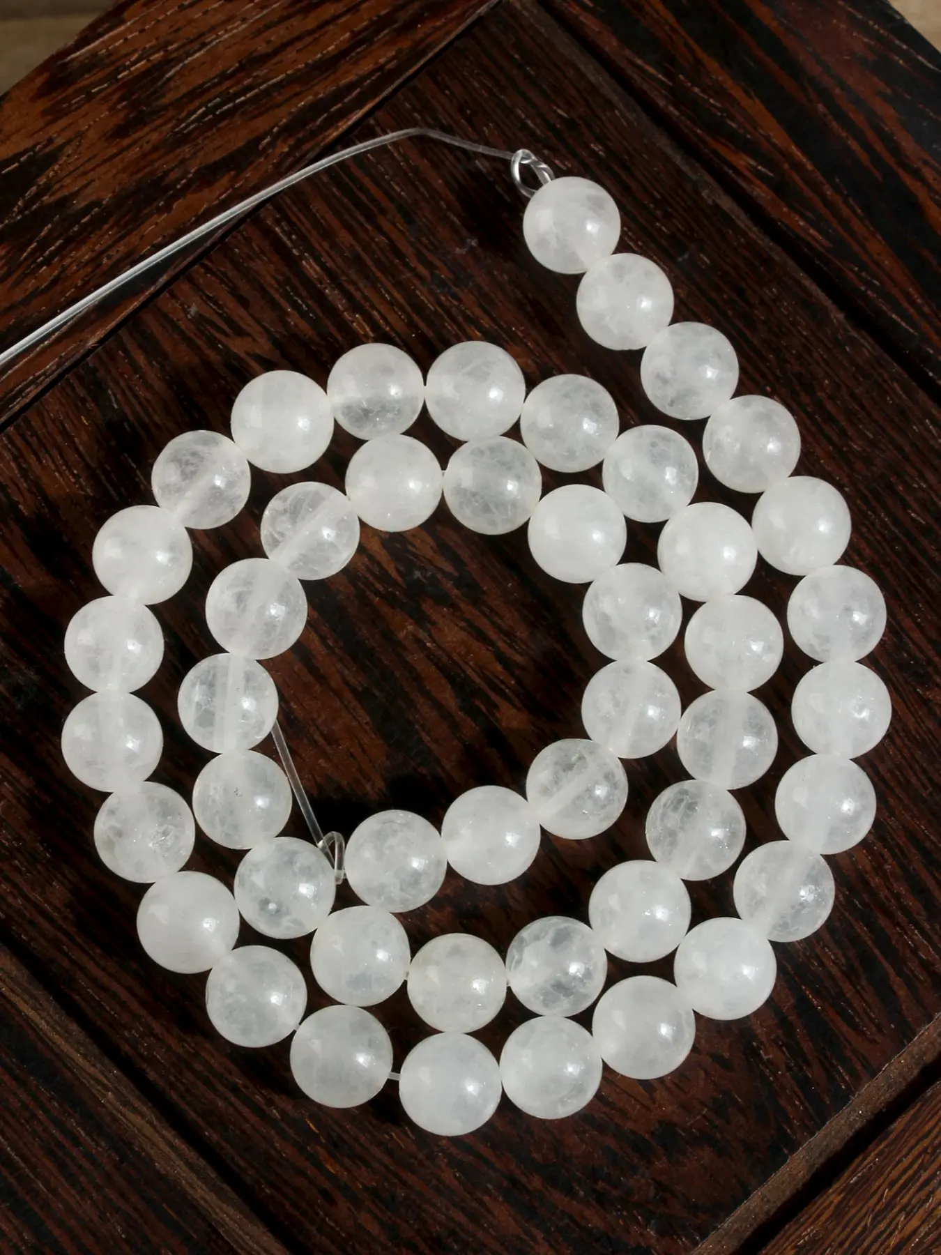 Natural Stone Moonstone Beads 4/6/8mm Crystal Beaded Round Quartz Loose Beads for Jewelry Making Supplies, DIY Bracelet Necklace Phone Pendant, 15 Inch Beading Supplies