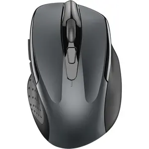 F-MUW05  Wireless Mouse (2.4G & BT5.0/3.0) Silent 4800 DPI Computer USB A & Bluetooth Mouse 6 Buttons, Wide Compatibility - Grey