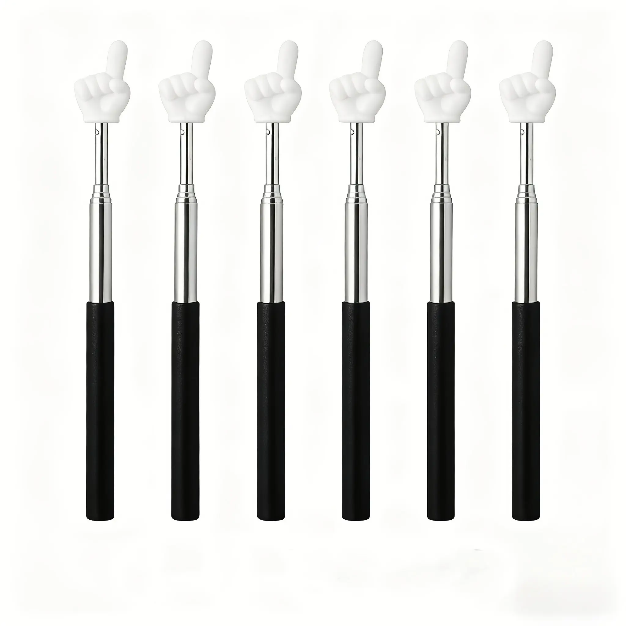 1/5pcs Black Retractable Finger Pointing Stick Index Finger Reading Aid Tool, Interactive Mini Stick Creative Classroom Tool, Suitable for Teachers, Family, Home Office Use Christmas & Valentine's Day Gift Back-to-School Season Essentials Presentations