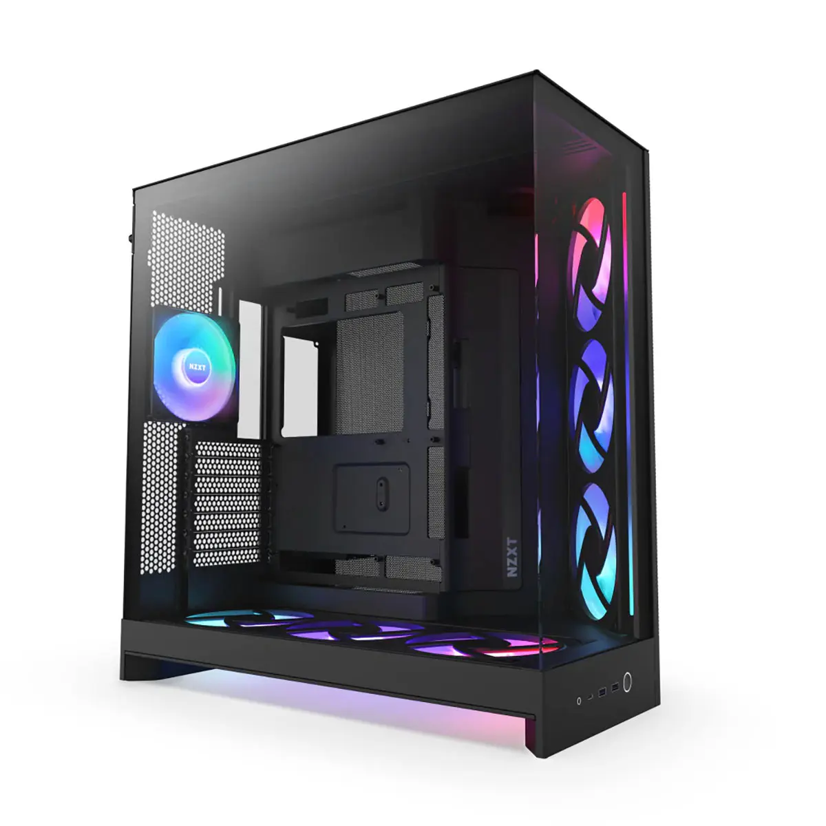 NZXT H9 Flow RGB+ Dual-Chamber ATX PC Case, ATX Mid-Tower Computer Case with RGB Lighting for Enhanced Airflow (Computers & Office Desktop Components)