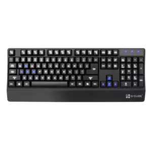 212 MAIN A4tech G-Cube LED Backlit Membrane Gaming Keyboard, Blue & White Illuminate Light Computer Keyboard, Led Backlit Keyboard