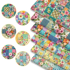 6pcs 45cm*50cm/17.72in*19.69in Vintage Patchwork Style Printed Fabric, Suitable for Patchwork Quilting, Bedding, Tablecloths, Bags, Face Masks, Hats, Headbands, Pillowcases, and Other DIY Fabrics