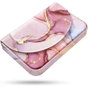 Business Card Holder,PU Leather Business Card Case Color Printing  Card Holder Wallet,Pockets  Credit Card Holders for Men and Women