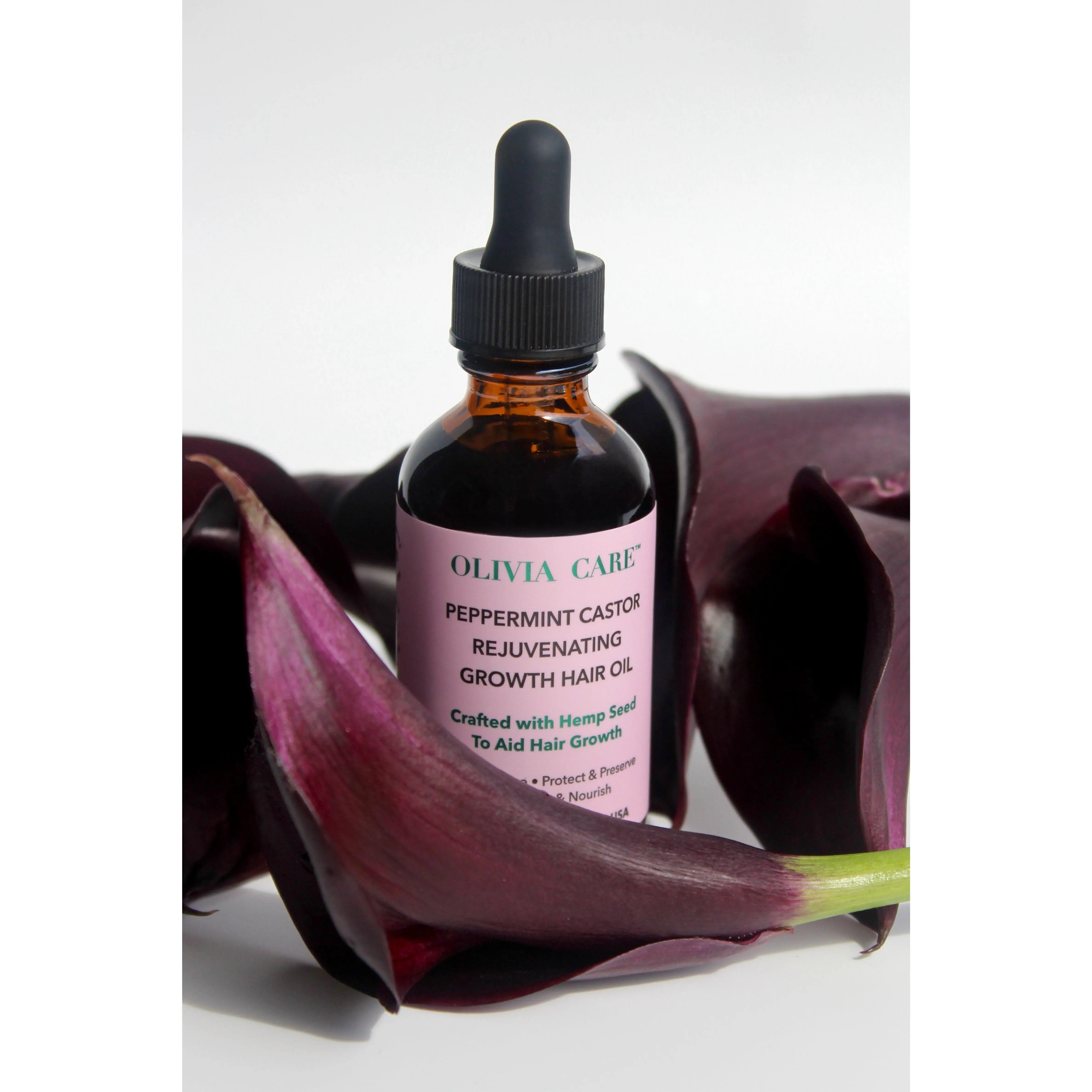 Peppermint Castor Rejuvenating Growth Hair Oil Moisturizing Hair Scalp Strengthening Hair