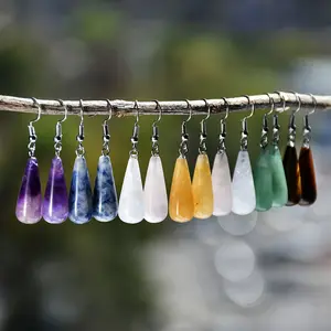 10pairs Bohemian Style Pendant Earrings, Handmade Natural Stone Earrings, Perfect Gifts for Daily Life, Tea Parties, Parties, and Anniversary Celebrations