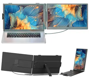 Siaviala 14" Laptop Screen Extender, Portable Monitor for Laptops 13-17.3", 1080P FHD IPS Dual Screen Monitor for Laptop with USB-C/HDMI, Screen Extender Portable Laptops with Plug&Play for Mac/Android/Chrome