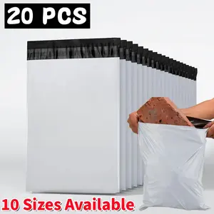 20 Pack Thick Waterproof Self-Adhesive Shipping Packaging Bags, Durable Reusable E-Commerce Logistics Bags, Anti-Tear Plastic Mail Bags, Poly Mailers, Shipping Envelopes
