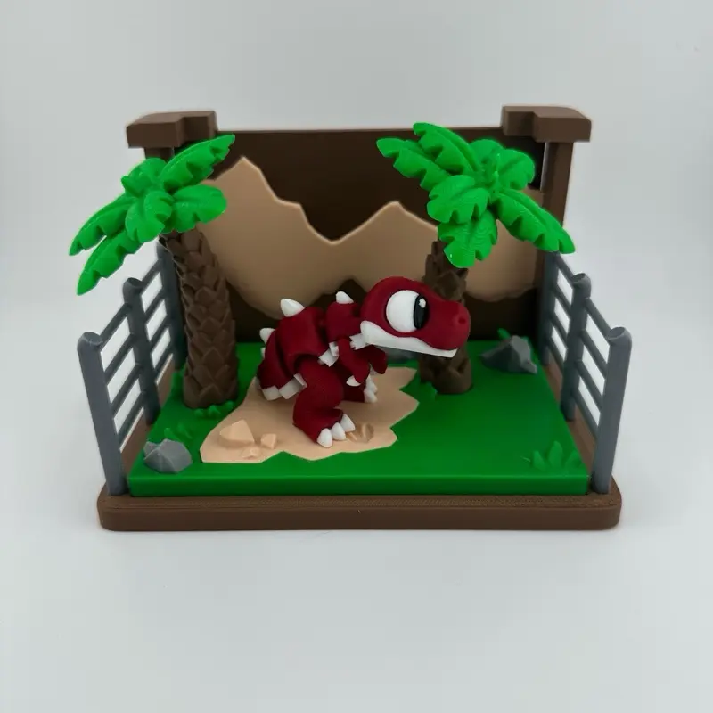 Dinosaur 3D Printed Set - 3D Printed Dinosaurs for Collectors and Decorators - Ideal for Homes and Offices - Educational Use - Prehistoric Charm