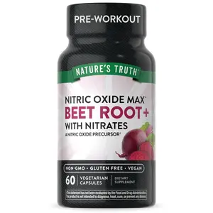 Nitric Oxide Max with Beet Root | Powerful Nitric Oxide Precursor Fuel Up Blend | 60 Capsules | for Men and Women