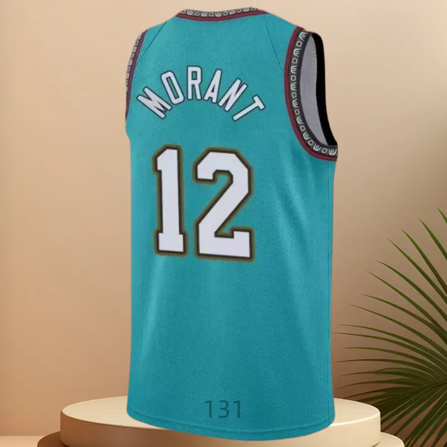 Ja Morant Men's Classic-Design Sleeveless stitched Basketball Jerseys green shirt