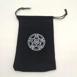 Velvet Tarot Card Storage Bag, Versatile Storage Bag, Durable Convenient Polyester Drawstring Pouch for Divination Jewelry Dice Accessories, Mystical Items Organizer, Storage Pouches