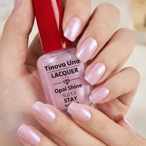 Tinovo Uno 12ml Light Pink Nail Polish Manicure | Quick-drying, Long-lasting, Non-fading, Gentle, Alcohol-free and Non-damaging to Nails, With a Glass-like Gloss, Nail Care Product
