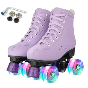 Roller Skates for Women Girls with Rubber Stoppers Cute Retro Quad Roller Skates for Outdoor and indoor