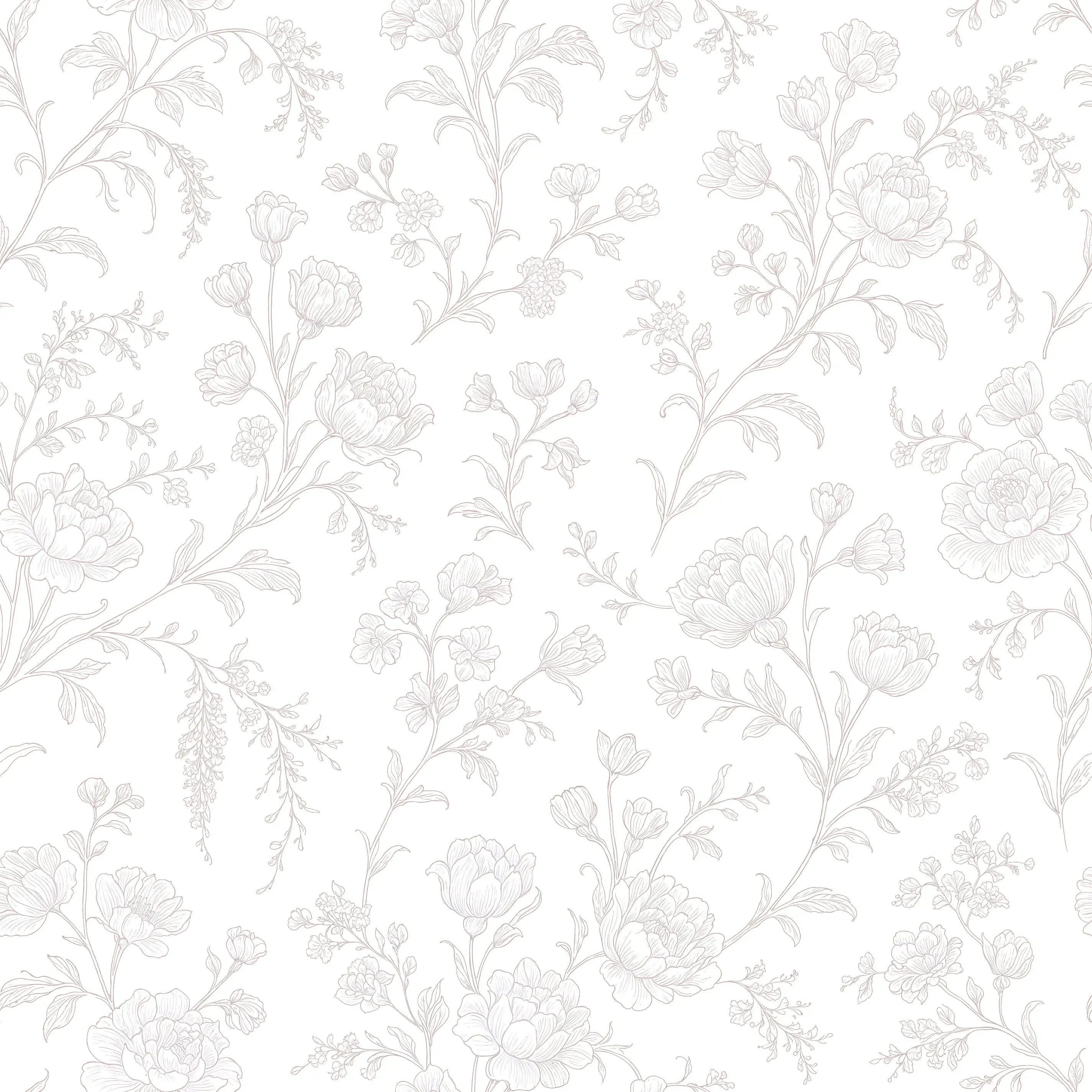 The Chelsea Pink Wallpaper, Renter-Friendly Flower Wallpaper for Interior & Accent Walls, Interior Walls