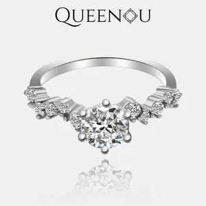 【860】New Year Promo Wishful Stellar Trail Sparkling synthetic moissanite Ring - Elegant Wedding/Engagement Gift, Fashionable Statement Jewelry for Women, Dazzling Celestial Design  synthetic moissanite