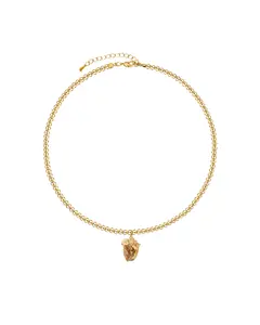 Lambi Choker - Gold bead conch choker with Adjustable Length and Adjustable Clasp